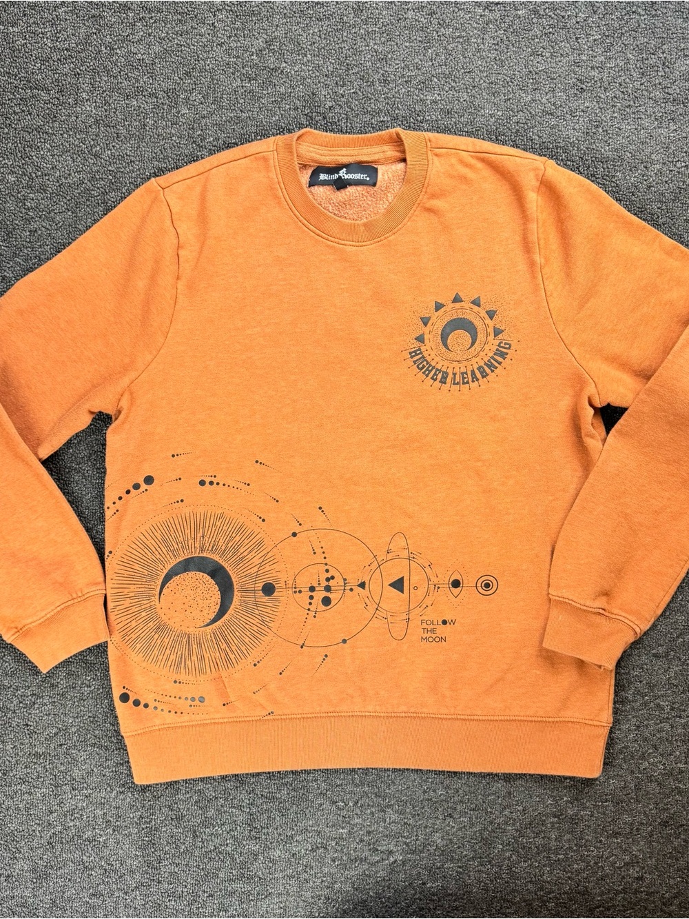 Blind Rooster - Orange Celestial Pullover Medium - Higher Learning